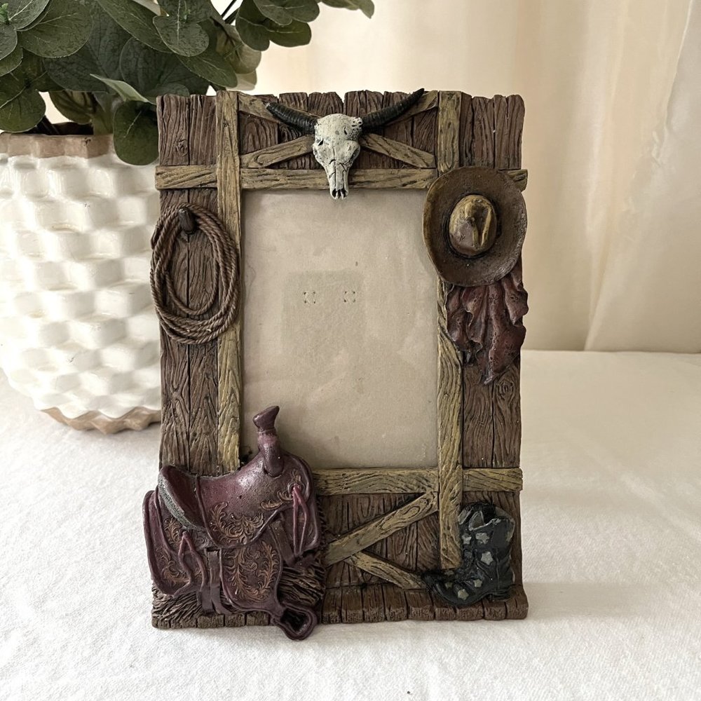 Cowboy theme picture frame 4x6"